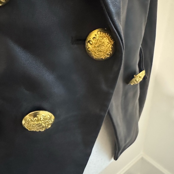 Veronica Beard Black Leather Blazer - Picture 8 of 14